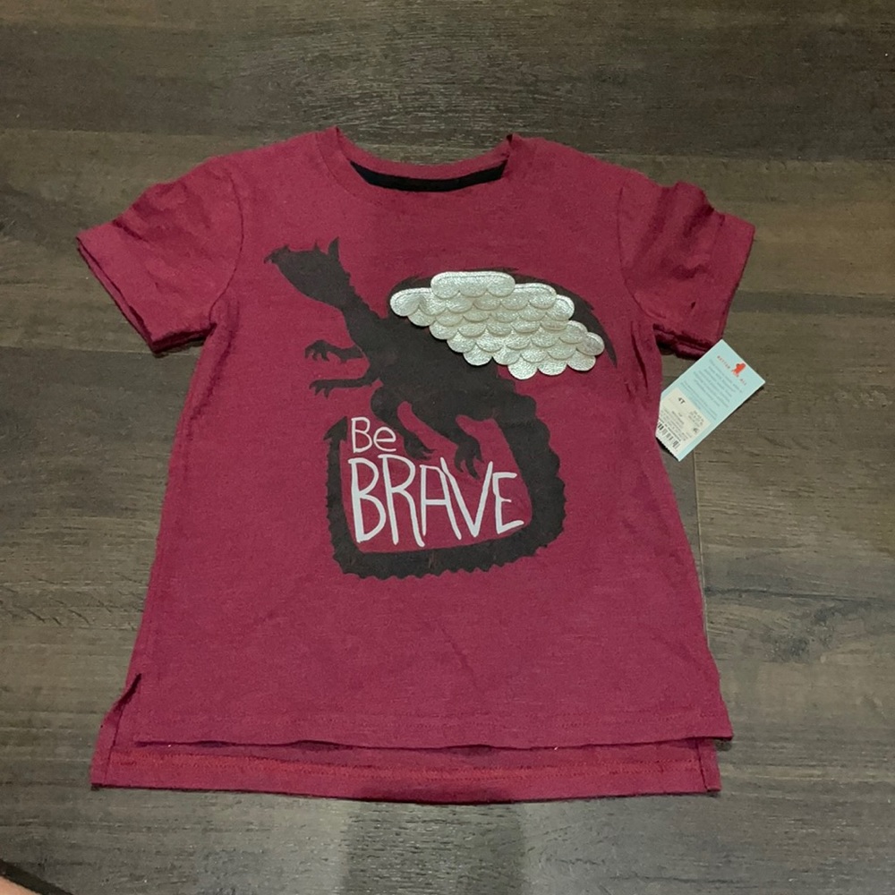 Cat and Jack boys boys dragon shirt 4t new with tags